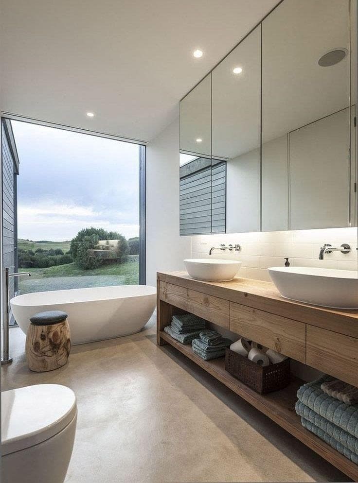 ¿Se pueden usar muebles de madera en el baño? 